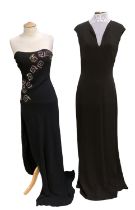 AMANDA WAKELEY long evening dress (SIZE 14) and a BEN DE LISI long evening dress (SIZE 10)