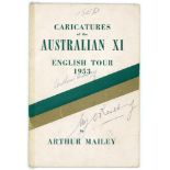 ‘Caricatures of the Australian XI. English Tour 1953’. Arthur Mailey. Sydney 1953. Original