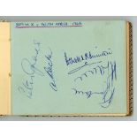 County and tour autographs 1965-1969. Autograph album comprising over ninety signatures in ink of