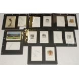 England signed cards and postcards 1950s onwards. A selection of twenty eight cards, one signed by