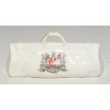 Cricket bag. Large crested china cricket bag with colour emblem for ‘Southampton’. No maker’s