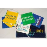 Lord’s and World Cup 1999. An original Lord’s bar towel with rainbow colours sold with a section