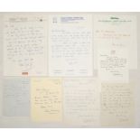 England Test Captains correspondence 1970s-1990s. Eight original handwritten letters from England