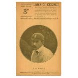 E.G. Hayes. Surrey C.C.C. Penny card written by A.C. Albert Craig ‘Cricket Poet and Rhymester’,