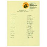 South Australian Cricket Association. Two official autograph sheets for South Australia v Western
