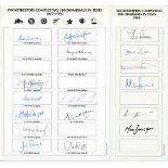 ‘Wicketkeepers Completing 100 Dismissals in Tests’ 1950s onwards. Two autograph cards of differing