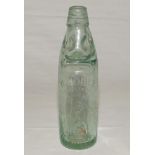 Cricket bottle. Attractive early cricket glass lemonade bottle, with ‘Codd’s patent’ glass ‘