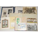 Cuttings, photograph, scorebook etc. 1910s-1980s. A mixed selection including a file of press