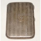 John William Hearne. Middlesex & England 1909-1936. Attractive silver cigarette case, decorated to