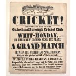 ‘CRICKET!!. The opening day of the Gateshead Borough Cricket Club will take place on Whit-Monday [