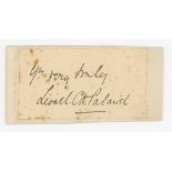 Lionel Charles Hamilton Palairet. Somerset & England 1891-1909. Signature of Palairet nicely