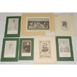 Cricket engravings, bookplates, Illustrated News prints etc. Fourteen images including four
