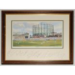 Surrey. ‘The Foster’s Oval’. Terry Harrison. c.1997. Original colour print of a match in progress