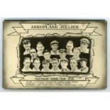 ‘Australian Touring Team 1938’. Unusual advertising free-standing advertising postcard for ‘Above