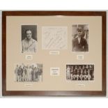 ‘Yorkshire C.C.C. Legends’ 1927-1928. Montage comprising individual real photograph postcards of