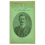 C.H.B. Marsham. Capt. Kent C.C.C. Penny card written by A.C. Albert Craig ‘Cricket Poet and