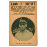 J.N. Crawford. Surrey C.C.C. Penny card written by A.C. Albert Craig ‘Cricket Poet and Rhymester’,