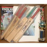 Cricket prints, posters and programmes. Box comprising a selection including including a limited