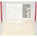England Test and County signatures 1940s onwards. Small red album comprising 108 signatures in ink