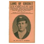 Mr Pelham F. Warner. Middlesex C.C.C. Penny card written by A.C. Albert Craig ‘Cricket Poet and