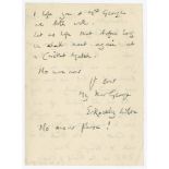 Evelyn Rockley Wilson. Cambridge University, Yorkshire & England 1899-1923. Two page handwritten