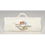 Cricket bag. Large crested china cricket bag with colour emblem for ‘Coventry’. No maker’s mark (