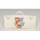 Crested cricket bag. Medium crested china cricket bag with colour emblem for ‘Great Yarmouth’.
