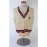 Ian Botham. Somerset Ist XI sleeveless sweater issued to and worn by Botham in his early playing