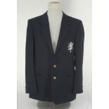 Ian Botham. Somerset navy blue blazer worn by Ian Botham during his playing career with the club.