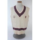Ian Botham. Somerset Ist XI sleeveless sweater and short sleeve shirt issued to and worn by Botham