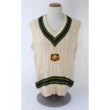 Merv Hughes. Victoria & Australia 1981-1995. Original Australia woollen sleeveless sweater worn by