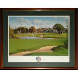 The Ryder Cup 2001. The Belfry. Large official limited edition print of the 18th Green from an