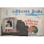 Elton John tour merchandise 1984. Four items from the ‘Breaking Hearts’/ ‘European Express’ tours to