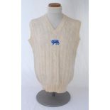 Ian Botham. England 1980s. Original England one day international woollen sleeveless sweater worn by