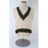 Allan Border. New South Wales & Australia 1976-1996. Original Australia woollen sleeveless sweater