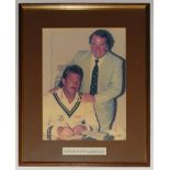 Ian Botham. Worcestershire C.C.C. Four framed and glazed photographs and prints from Botham’s