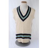 Kapil Dev. Haryana & India 1975-1994. Original India woollen sleeveless sweater worn by Kapil Dev