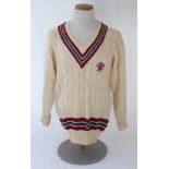 Ian Botham. Somerset Ist XI long sleeve sweater issued to and worn by Botham in his playing