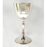 Ian Botham. ‘Worcestershire C.C.C. County Champions 1989’. Silver plated goblet, being a replica