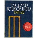 ‘England Tour of India 1981-82’ souvenir tour brochure published by D.R. Bhupathy, with facsimile