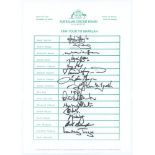 Australian tour of Sharjah 1994. Autograph sheet signed in ink by fifteen members of the touring