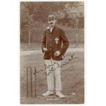 William Charles ‘Razor’ Smith. Surrey 1900-1914. Early mono real photograph postcard of Smith