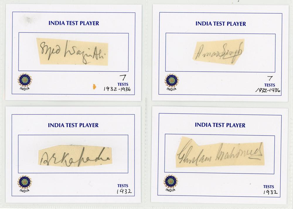 India 1930s onwards. Black file comprising a good selection of 112 signatures in ink or pencil on