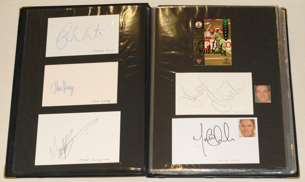 Australian players’ signatures 1990s to date. Black file comprising one hundred and ten