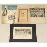 Derbyshire C.C.C. 1940s-1980s. A selection of four items with signatures of Derbyshire players