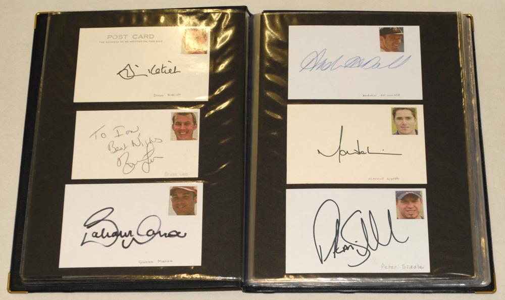 Australian players’ signatures 1990s to date. Black file comprising one hundred and ten - Image 3 of 4