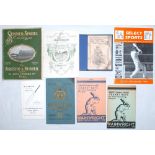 Cricket and sporting equipment catalogues and price lists 1901-1956. Seven original catalogues. C.