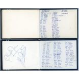 Test and County autographs. Two Yorkshire C.C.C. autograph albums comprising over one hundred