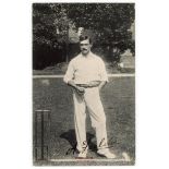 Arthur Fielder. Kent & England 1900-1914. Early original mono printed postcard of Fielder standing