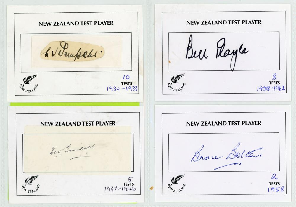 New Zealand 1930s onwards. Black file comprising a good selection of ninety signatures in ink or